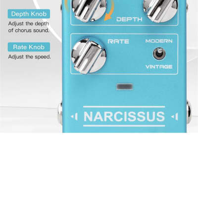 JOYO Chorus Pedal Multiple Chorus Effects Semi-Analog Circuit From Surreal Deep Tone to Fierce and Vintage Distortion for Electric Guitar (NARCISSUS R-22) image 3