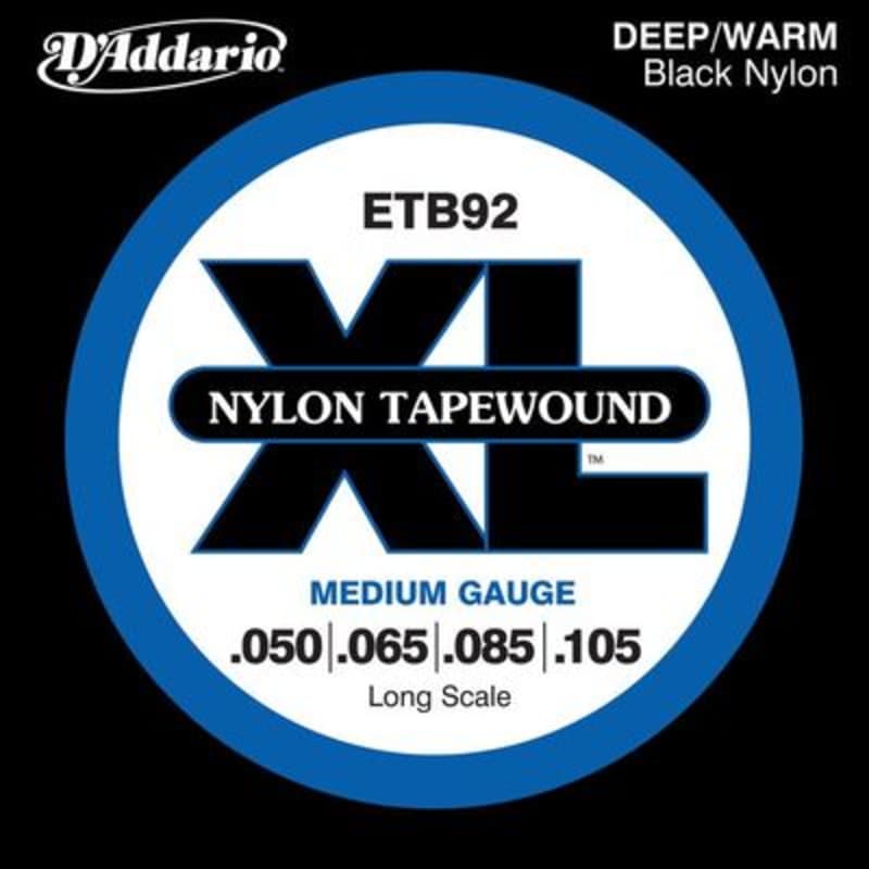 D&Addario ETB92-5 Nylon Tapewound 5-String Bass Strings, Medium (50-135)