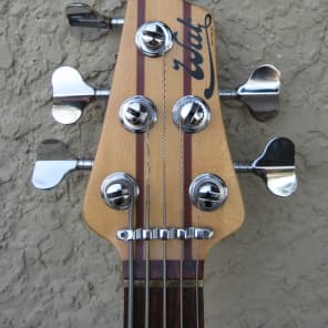 1987 Wal MkII 5 string bass - white finish, w/ OHSC image 6