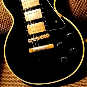 1989 Gibson Les Paul Custom LPC-3 Pickups Black Beauty Great condition Original image 5