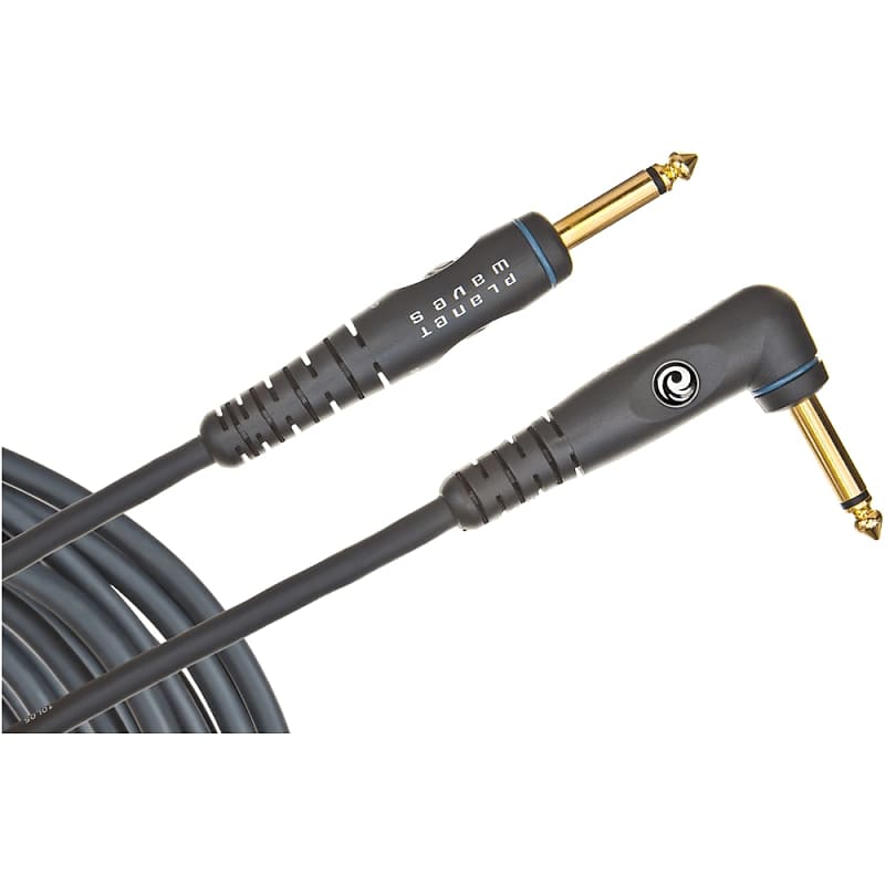 D'Addario Custom Series Instrument Cable, Right Angle – PW-GRA - 20 ft. image 1