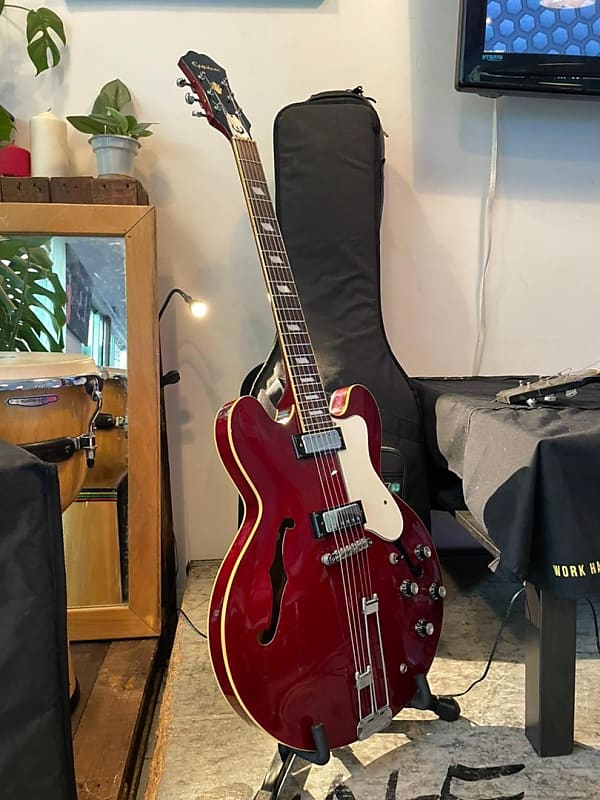 Epiphone Riviera Made in Korea 2004 Cherry Red Finish | Reverb 