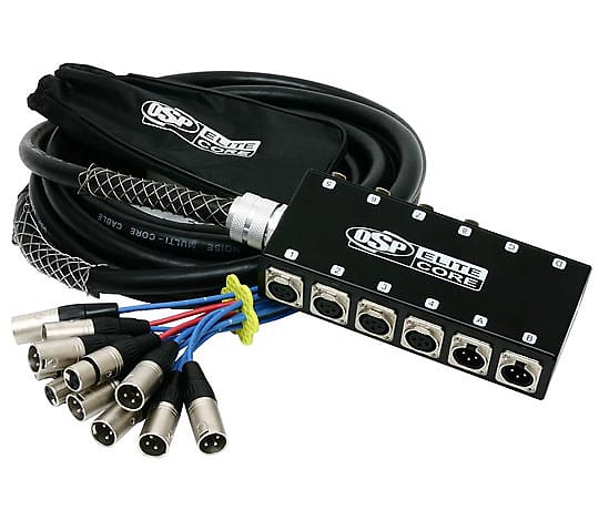 Elite Core 8 x 4 Channel 50' ft Pro Audio Cable XLR Mic Stage Snake - PS8450 image 1