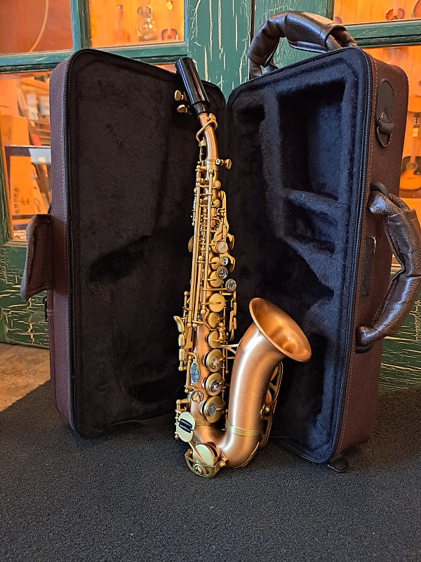 Paititi Curved Bell Soprano Sax Saxophone High F Key Reverb