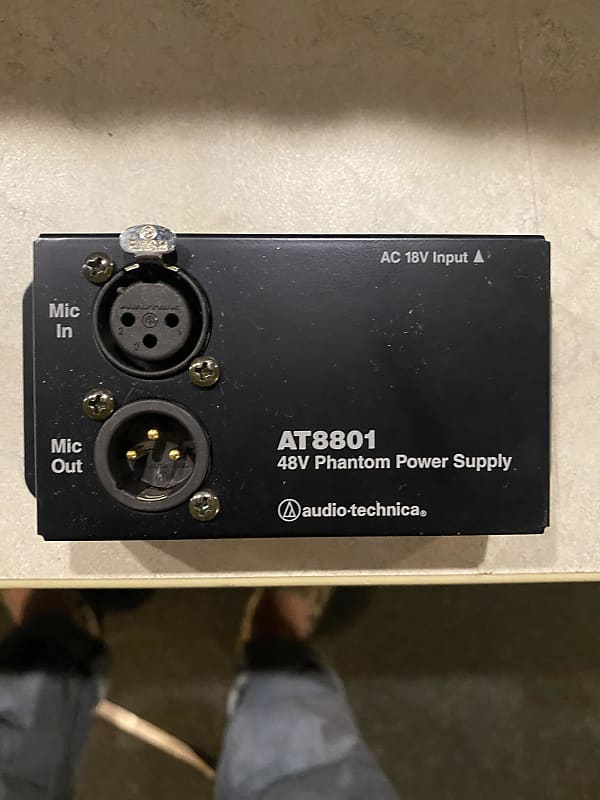 AudioTechnica AT 8801 48v Phantom Power Supply 2010s Black Reverb