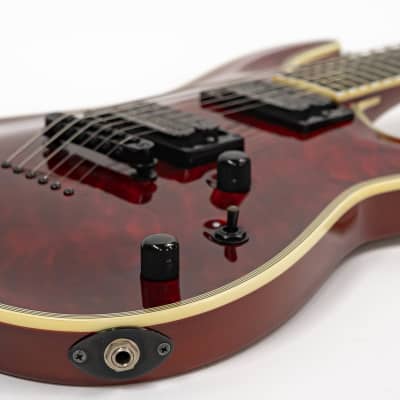 Edwards ESP E-HR-145NT/QM Electric Guitar with Padded Gigbag - Black Cherry image 9
