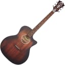 D'Angelico Guitars Electro Acoustic 6 String Solid-Body Electric Guitar, Right, Aged Mahogany (DAPLSG200AGDCP)