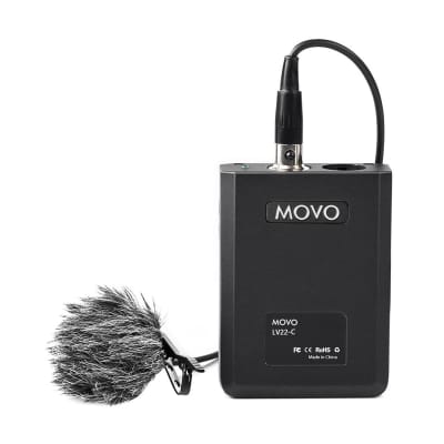 Movo LV-6 Pro Grade Omnidirectional and Cardioid XLR Lavalier Condenser  Microphone Set (48V Phantom Powered)