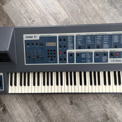 1986 E-MU Systems Emulator II+ Keyboard Synthesizer / Incredible Original Condition w/ Many Discs and Manual