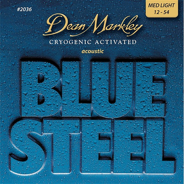 Dean Markley 2036 Blue Steel 92/8 Acoustic Guitar Strings - Medium Light (12-54) image 1