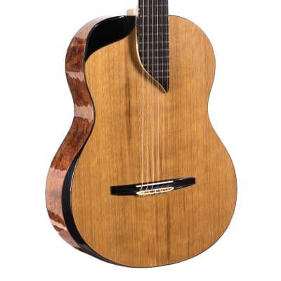 Luthier Concert Modern Classical Guitar Turkowiak Double Top Cedar Mammoth Amber Offset Soundhole image 5
