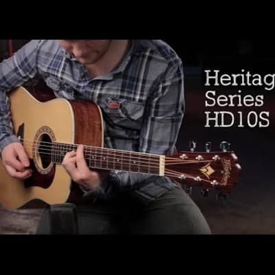 Washburn HD10S Heritage Dreadnought Acoustic Guitar image 2