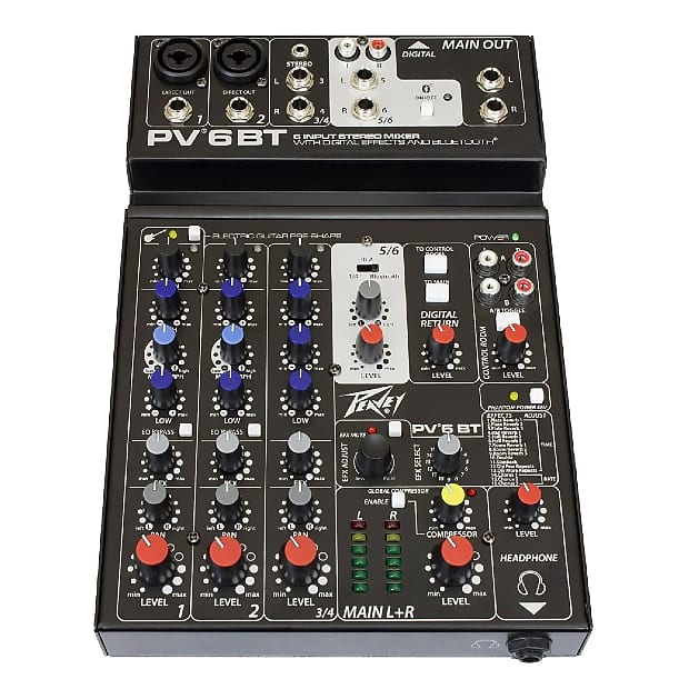 PV® 6BT Compact Mixer 6 Channel w/Bluetooth image 1