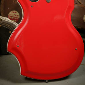 Rick Nielsen's 1962-64 National Glenwood 95 Map Guitar in Vermillion Red image 12