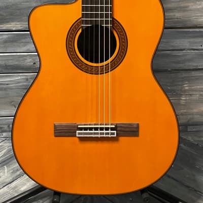 Used Takamine Left Handed GC5CE Nylon String Acoustic-Electric Guitar with Takamine Bag image 1