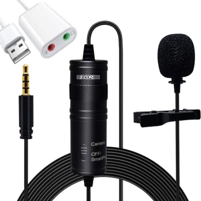 Saramonic SR-XM1 3.5mm TRS Omnidirectional Microphone Plug and Play Mic for  DSLR Cameras, Camcorders, CaMixer, SmartMixer, LavMic, SmartRig+ and  UWMIC9/UWMIC10/UWMIC15 Wireless Microphone Systems