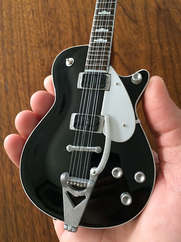 George's Black Duo Jet Guitar Beatles  Collectible Miniature Replica Model image 1