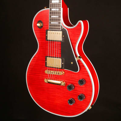Gibson Les Paul Custom Figured, HAND SELECTED TOP Transparent Red Flame 9lbs 15.1oz image 5