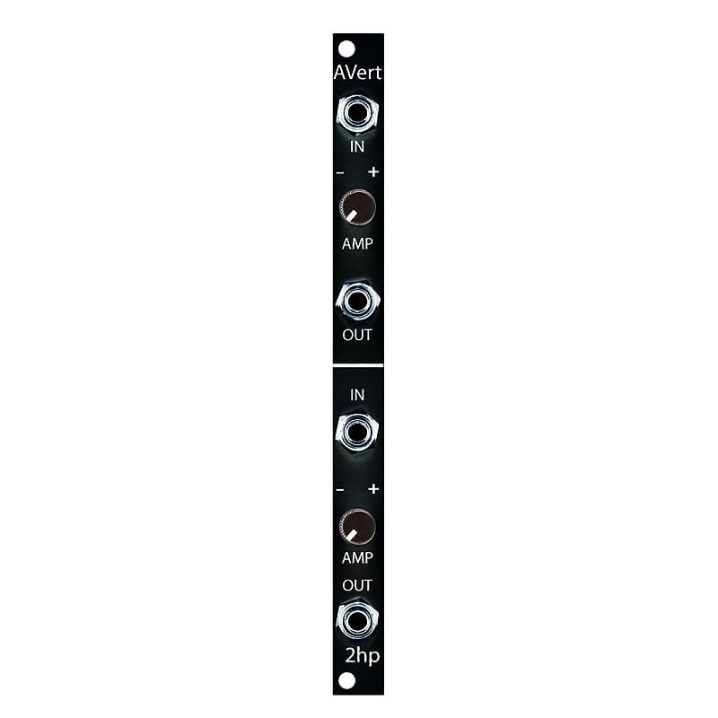 2hp AVert Eurorack Dual Attenuverter Module (Black) Reverb