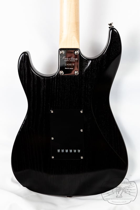 Bacchus MIJ G-Studio Ash SSH Satin Black Modern Strat-style