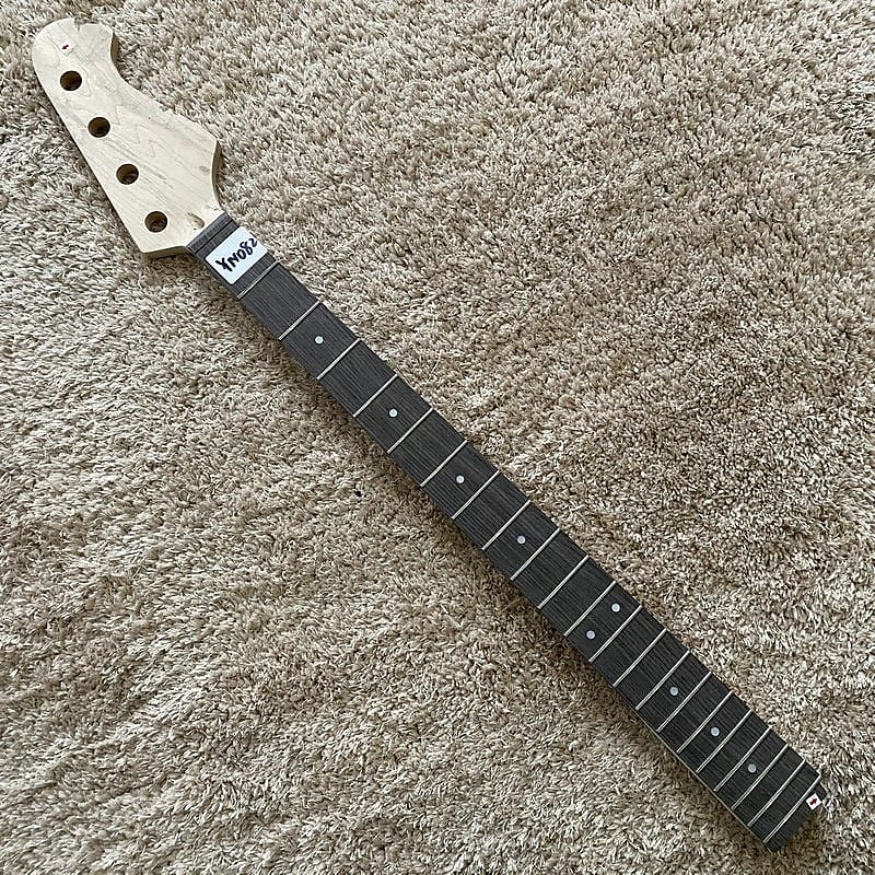 Maple Wood 4 String Bass Guitar Neck with Rosewood Fretboard Reverb