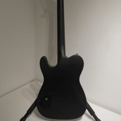Lindo Dark Defender Semi Chambered Electric Guitar Thinline in Matte Black image 4