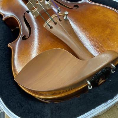 Highly flamed wood 14" Viola with Boxwood Tailpiece, Chin Rest and pegs image 3
