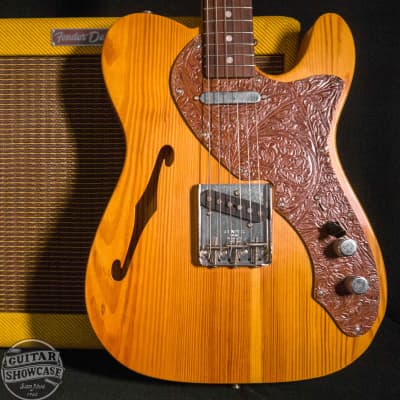 Fender 2004 Masterbuilt John English Telecaster Thinline Guitar- Pine/Leather image 1