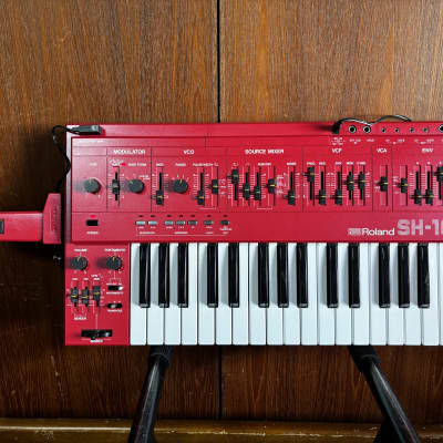 Roland SH-101 RARE RED COLOR monophonic bass synthesizer w/ MOD GRIP SH101