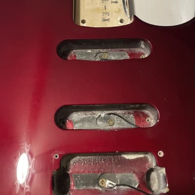 1990's Japan Jackson Professional Stealth Ex Candy Apple Red Guitar Body Floyd Ready image 14