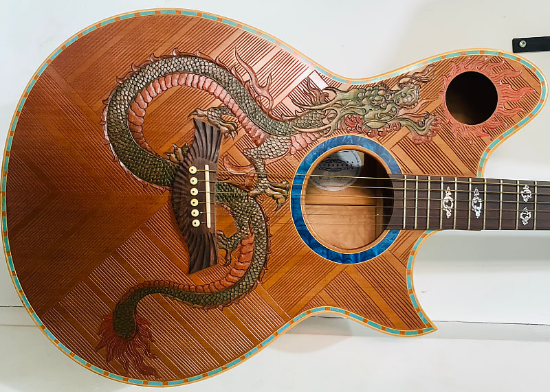 Blueberry Handmade Acoustic Guitar Grand Concert Dragon Built to Order image 1