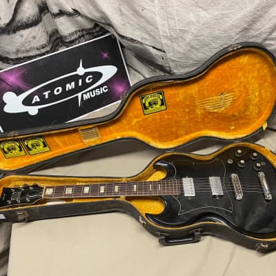 Ampeg Stud GE-100 GE100 Guitar with Case MIJ Made In Japan Vintage Black image 1