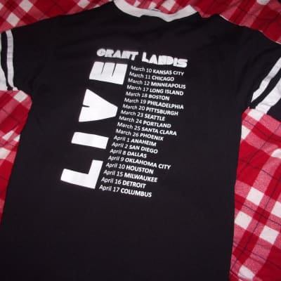 Grant Landis Live Tour Concert Shirt black with white stripe V neck adult Medium image 6