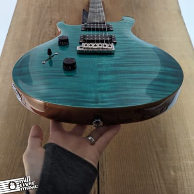 Paul Reed Smith PRS SE Lefty Custom 24 Left-Handed Electric Guitar Turquoise w/Bag image 8