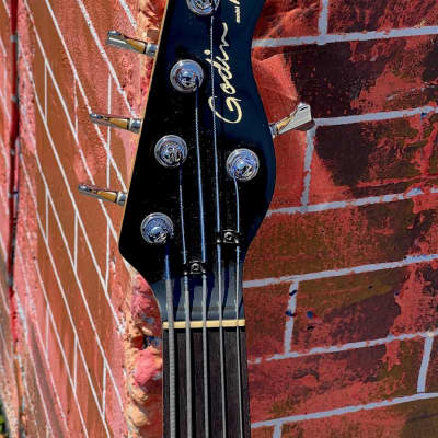 Godin A5 SG EBFL 5-String Bass 2001 a very rare vintage Godin 5-string Fretless Bass plays great ! image 5