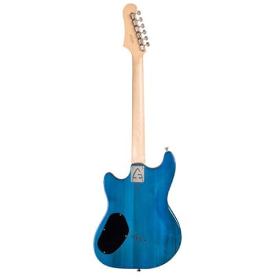Guild Surfliner Catalina Blue 6-String Solid Body Electric Guitar with Maple Fingerboard, Mint image 8