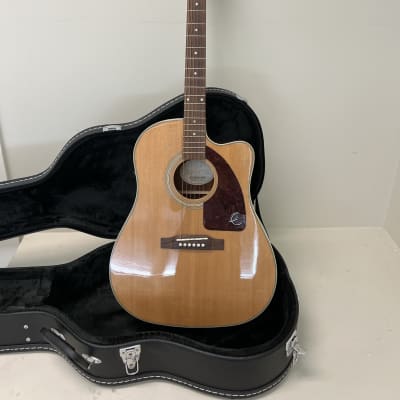 Epiphone AJ-210CE acoustic  electric with hard shell case AJ-210CE NA 2000-2006 - Natural for sale
