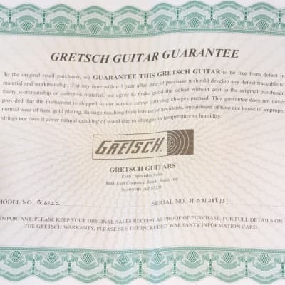 Gretsch G6122 1962 Country Classic Walnut Stain w/ Belly Rest + COA OHSC image 4
