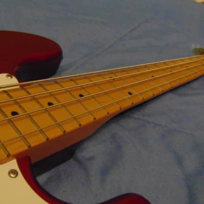 Mako Traditional TPB-2 1980s Metalic Red Precision Style Bass Guitar image 3