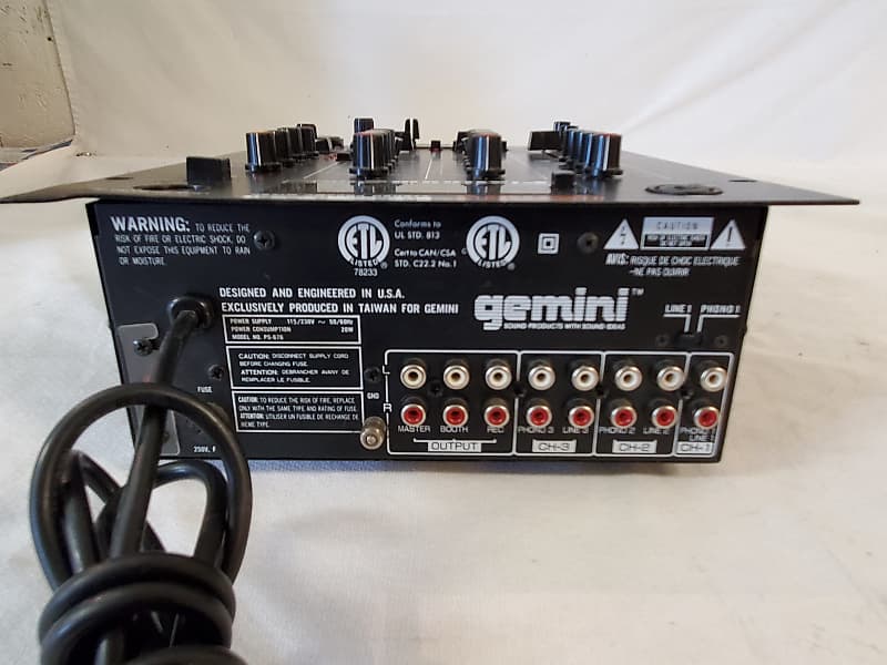 gemini ジェミニ PS 676 アナログ ステレオ プリアンプ ミキサー Gemini PS-676 Stereo Preamp Mixer - Platinum Series - Good