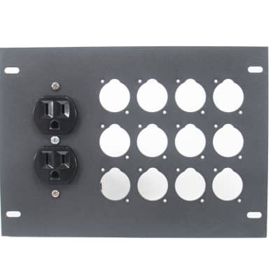 Elite Core FBL-PLATE-12+AC Plate for FBL Floor Box With AC Duplex - no connectors image 1