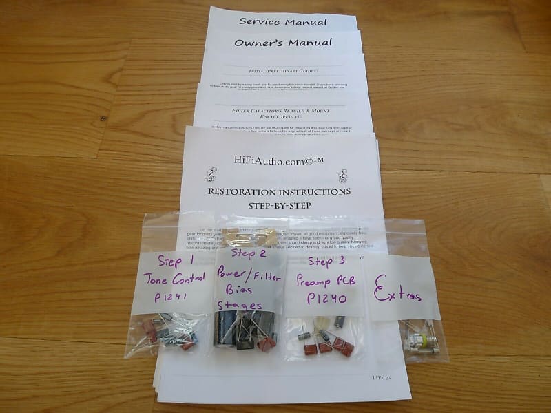 Fisher TX300 restoration kit filter capacitor repair rebuild fix  			