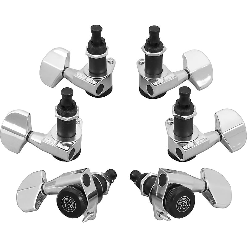D'Addario AutoTrim Tuning Machines/3 Per Side Chrome Reverb