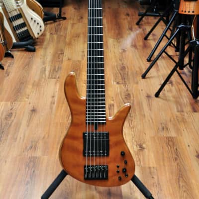 Fodera Emperor Std Limited Doctorbass Edition 6 string Ebony board 17.5mm Figured Redwood top image 2