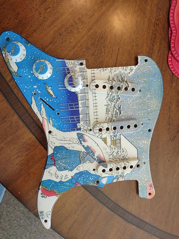 Custom 8hole Stratocaster Pickguard 2022 Japanese Print Reverb