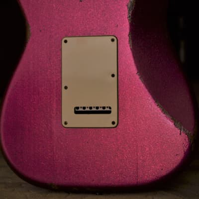 American Fender Stratocaster Relic Custom Pink Magenta Sparkle Colorshift! image 4