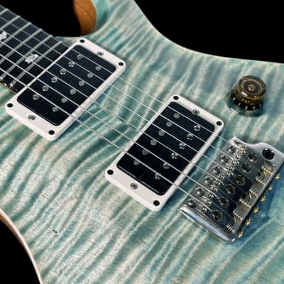 2021 Paul Reed Smith PRS Custom 24 Wood Library 10 Top ~ Faded Blue Jean image 6
