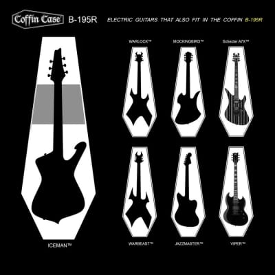 COFFIN CASES Model B195R Bass Guitar Case Red Velvet Interior image 7