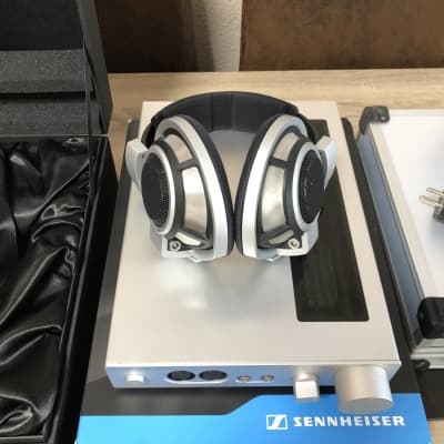 Sennheiser HD 800 Headphones + Amplifier hdvd 8000 gold cables box image 7