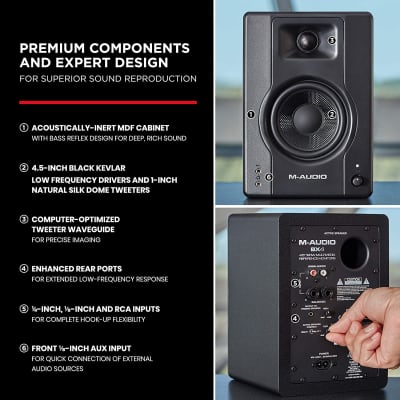 M-Audio BX4 4.5-inch Powered Studio Monitor - Pair image 3